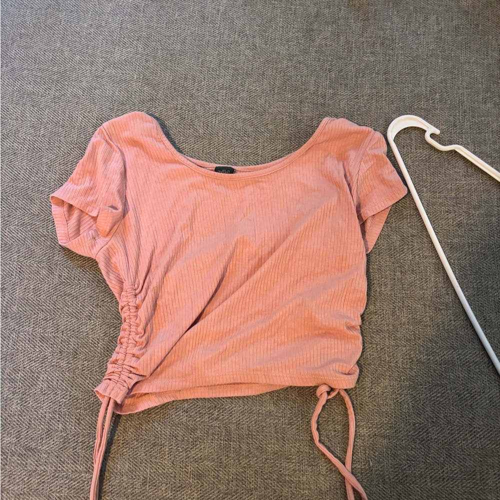 Target Pink Ruched Crop Top